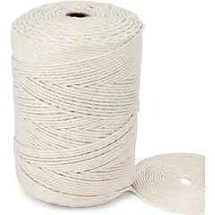 KUANGYE - Hilo De Algodón Cuerda Macramé Tejer Cordón 3mmx300mts