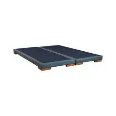 BLOCCARE - Base de Cama 2 plazas Dividida 190 cm / 8 cm - Pata 4,5 cm