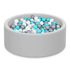 CRUSEC - Piscina de Pelotas o Bolas Espuma para Niños y Niñas Gris