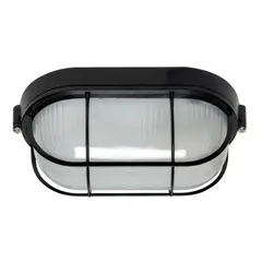 BP - Plafón Tortuga Aluminio Oval Reja Negro - Negro