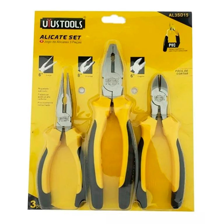Set Kit Juego De Alicates 3 Piezas Uyustools a $12.500