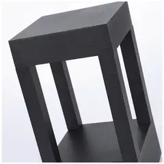 HB LEDS - Apliqué Piso LED Cuadrado Exterior 20cm Negro 7W Cálido