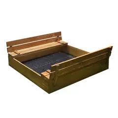 ARTE CHICO - Arenero de Madera para Niños 150x150x20 cm