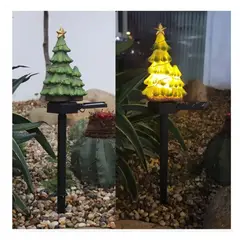 GENERICO - Estaca Solar Diseño Árbol De Navidad Luces Solares Exterior…