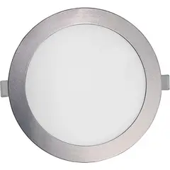 GENERICO - Foco Panel Embutido Redondo 18w Plateado Luz Neutra 4000K