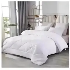 GENERICO - Plumon Cobertor Edredon Nordico de Algodon 1,5 plaza Color Blanco