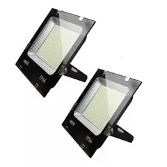 GENERICO - PACK X2 Focos 400w Reflector Luz Led Exterior Ip65 Montable Canchas