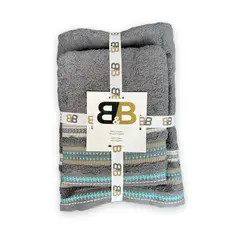 BYB - Juego De Dos Toallas Turcas Gris/diseño B&b Kitchen - SC