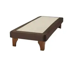 DULCES SUEÑOS - Base De Cama Europea 1.5 Plaza 200X105 Chocolate Felpa