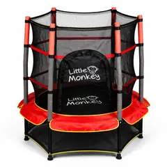 LITTLE MONKEY - Cama Elástica Saltarina 1.40 m con Red de Seguridad para Niños 35 kg