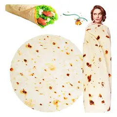 EVERSO - Manta De Baño Con Diseño De Tortillamanta De Taco 150cmx150cm