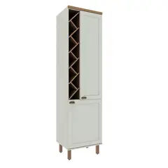 DF HOME - Despensa 600 Verde Menta 2 Puertas Con Porta Botellas