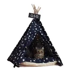 GROWME - Casa PERRO GATO Cama Carpa pet tipi Night Stars