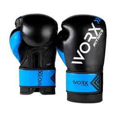 WORX - Guantes Box Boxeo Profesional Unisex Entrenamiento - Azul - 16 OZ