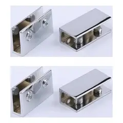 GENERICO - Soporte Repisa Vidrio De 3 A 8mm Cromado 4 Unidades