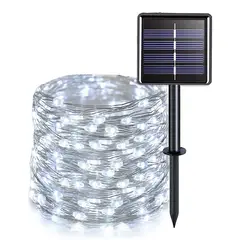 VATYERTY - Luces solares navideñas impermeables 8 modos 7M 50LED multi