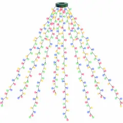 VATYERTY - Navidad 280 luces LED 8 hebras de luces de árbol de cascada 2M Multi