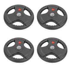 LUMAX - Pack X4 Unidades Disco Olimpico 5 Kg con asas