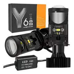 LISM - Ampolleta Led Optico H4 Y6 8000 Lúmenes Auto 36w Lupa 223574