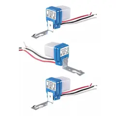 KUANGYE - Pack 3 Fotoceldas Sensor Encendido Luminarias 220vac 6a Max