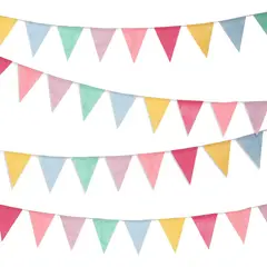 KUANGYE - Set De 2 Banderines Tipo Lino Patio Color Decoración Boda
