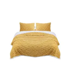 GENERICO - Frazada Manta Polar Sherpa King Relieve Trenza 230x200cm