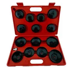 GENERICO - Kit extractor de filtro aceite automotriz universal 15 pcs
