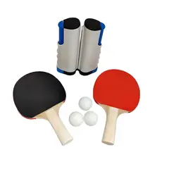 GENERICO - Set De Ping Pong Paletas, Pelotas y Red Extensible