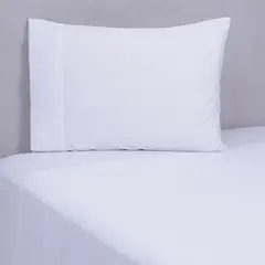 SOHOME - Sábana Lisa 180h 1.5P Blanco.