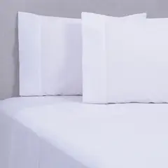 SOHOME - Sábana Lisa 180h King Blanco