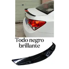GENERICO - Lip Alerón maletero universal para auto Todo Negro Brillante