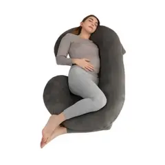 BABYLUNA - Cojín Almohada Maternal con Funda Extra Suave Gris