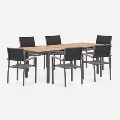 ROSEN - Juego Comedor de Terraza Ohope 7 Piezas