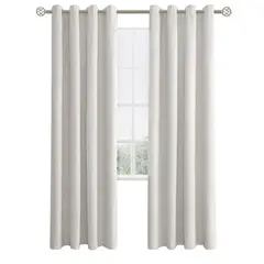 CASATUA - Cortina 100% Blackout Engomada Termica Set 2 140x220 - Crema