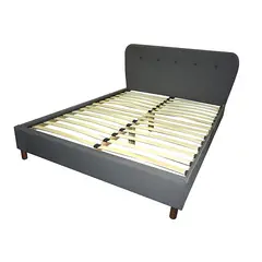 MSA MUEBLES SANTA ANA - Cama Capitoné Queen Grey