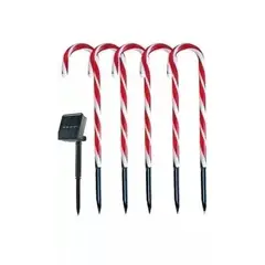 GENERICO - Baston 6un Luces Led De Navidad Decoracion Navideña Solar