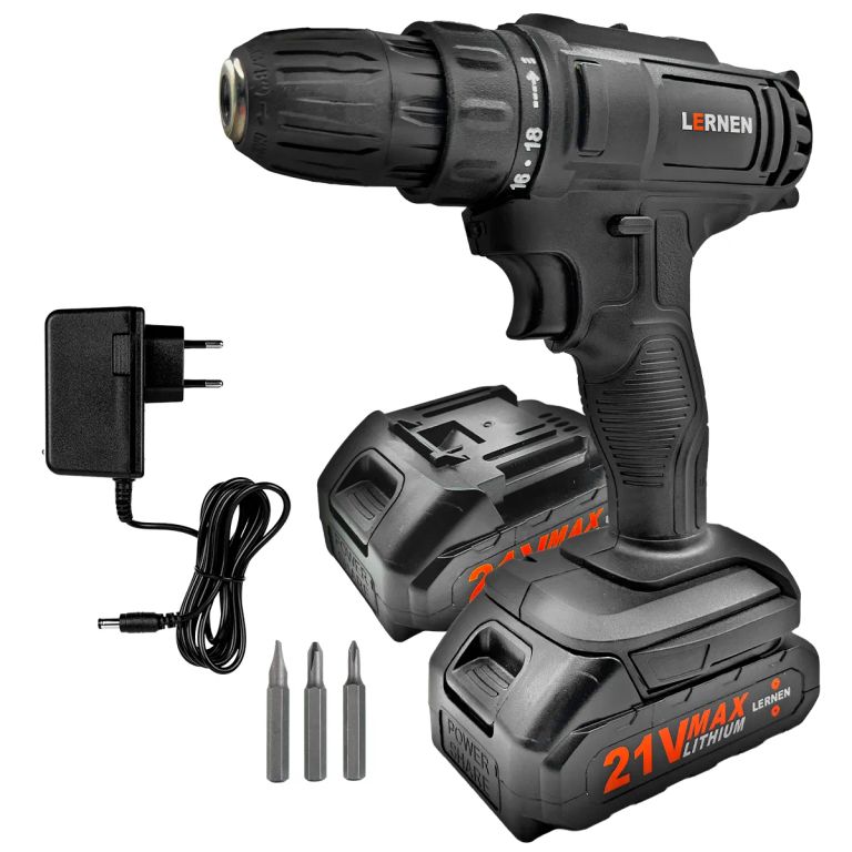 Taladro Destornillador Inalámbrico 21v 2 Baterías a $24.990