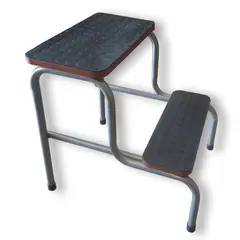 TOPMEDIC - Escalera Escabel Antideslizante 2 Peldaño Clínico Reposapiés