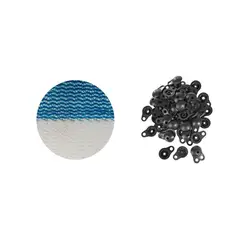 GENERICO - Malla raschel rollo 5MT Azul-Blanco 80% 2.10MT