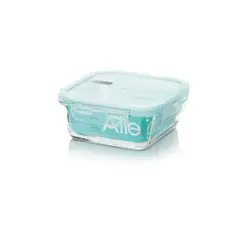 ALLEGRA - Contenedor Hermético De Vidrio Cuadrado 380 Ml