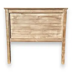 TAIKKEE - RESPALDO DE CAMA RUSTICO 1 1/2 PLAZAS, COLOR ROBLE CLARO DECAPADO