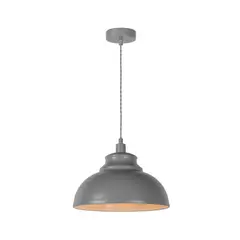 BOSCO - LAMPARA COLGANTE ISLA GRIS 1XE14 - Gris