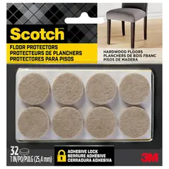 3M - Protector de fieltro piso madera redondo 32 uni scotch