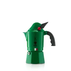 BIALETTI - Cafetera Moka Alpina Verde 3 Tazas 130ml