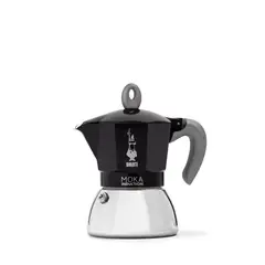 BIALETTI - Moka Inducción Negra 4 Tazas 150ml