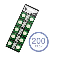 GENERICO - Pack 200 Pilas Ag13 Lr44 Alkaline Battery