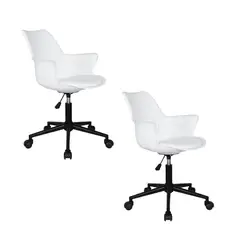 PLOS - Silla De Oficina Escritorio Ejecutiva Set X2unid - - Blanco