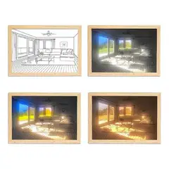 LISM - Lampara Led Escritorio Cuadro Pintura Usb Decoracion Hogar 265032