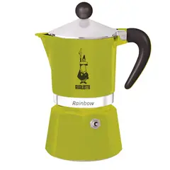 BIALETTI - Cafetera Italiana Rainbow Verde 6 Tazas 250ml