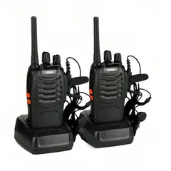 GENERICO - KIT RADIO TRANSMISOR WALKIE TALKIE. 2 UNIDADES.